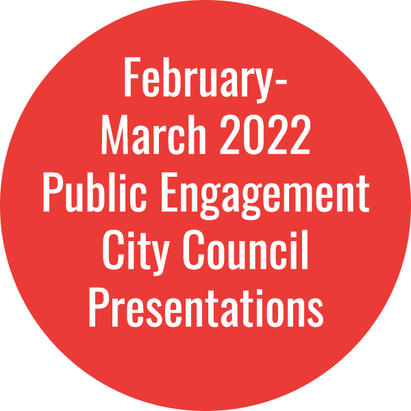 FebMar2022Public Engagement City Council Presentations Community Development Plan -- February-March 2022 Public Engagement City Council Presentations